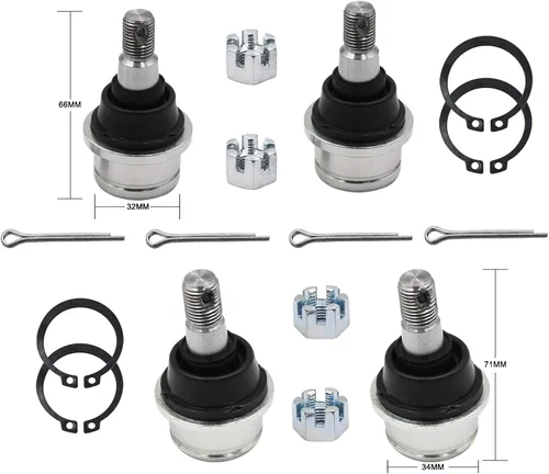 Miniatura 2 de Kit de rótula para Honda Rancher 350 TRX350TM 420 TRX420FE 400 superior inferior - Reemplaza 51375-HP5-601 51355-HP5-601 - Juego de 4