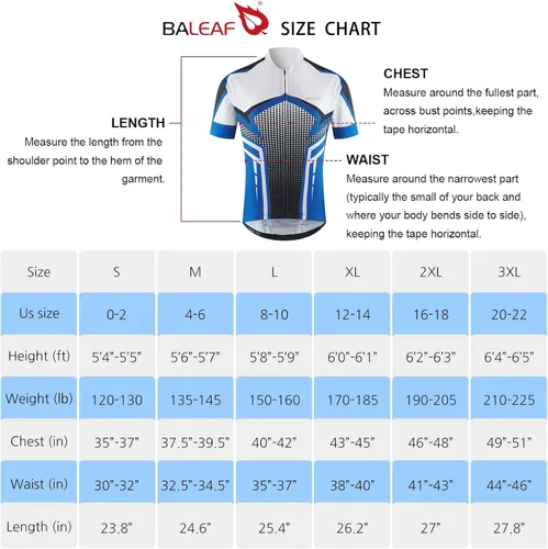 Miniatura 7 de BALEAF Mens Cycling Jersey Short Sleeve Bike Shirts 4 Pockets Road Biking Tops Full Zip Clothing MTB Breathable UPF 50