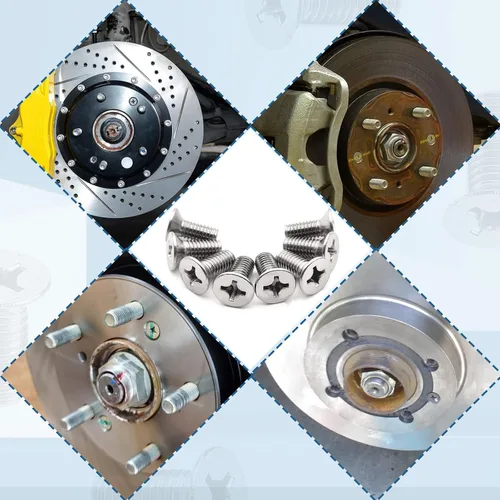 Miniatura 4 de Mission Automotive, paquete de 8 tornillos rotores de disco de freno de acero inoxidable, tornillos de retención para delanteros y traseros de 8pcs