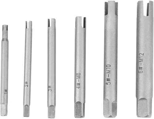 Fafeicy Removedor de tornillos pelados, juego de extractor de grifos, removedor de grifos de cabeza rota de acero de alta velocidad, juego de