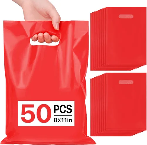 Miniatura 24 de ANZNKU 50 bolsas negras de recuerdo de fiesta, 8 x 11 pulgadas, bolsa de regalo para dulces de Pascua, joyas artesanales, bolsas de regalo