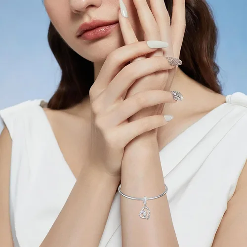Miniatura 58 de PROESS Dije para padre, madre e hija, pulsera de plata de ley para pulseras, regalos de cumpleaños, día de San Valentín, para hija, madre, amante