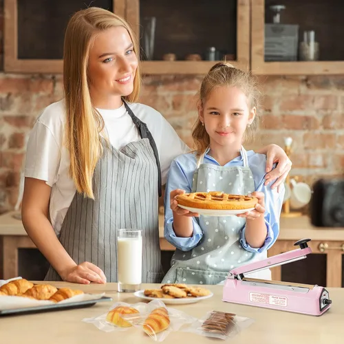 Miniatura 6 de METRONIC Sellador de impulso de 8 pulgadas, máquina selladora térmica manual para bolsas de plástico, selladores de bolsas retráctiles, máquina