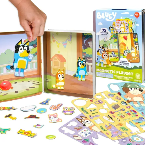 Miniatura 13 de Barbie D.I.Y. Juego magnético de 75 piezas, 3 muñecas magnéticas, manualidades para niños de 4 a 8 años, regalos de cumpleaños para niñas de 4 años