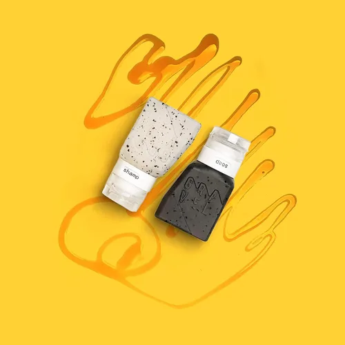 Miniatura 2 de Gravel Botellas de viaje de silicona para artículos de tocador, 3 onzas (paquete de 2), a prueba de fugas, sin BPA, botellas de viaje aprobadas por