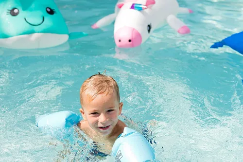 Miniatura 6 de Posh Creations Flotadores flotantes de animales y fideos con EPS para niños, adolescentes y adultos, cómodo flotador de piscina de peluche