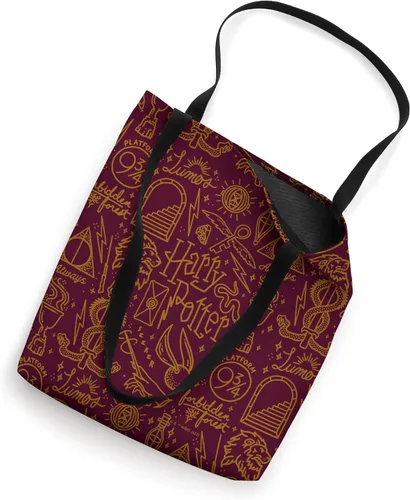 Miniatura 2 de Harry Potter Icons Line Art - Bolsa de mano con collage