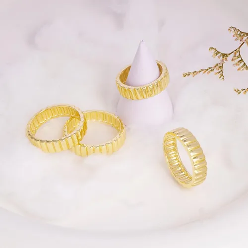 Miniatura 8 de Anillos para mujer, modernos y delicados anillos chapados en oro de 14 quilates, hipoalergénicos con circonita cúbica, anillo midi de color rosa