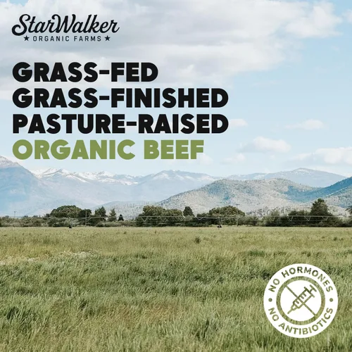 Miniatura 5 de StarWalker Organic Farms Carne Asada Beef Jerky – Certificada Orgánica, 36g de Proteína, Sin Nitratos ni Conservantes, Alimentada con Pasto, Bolsa