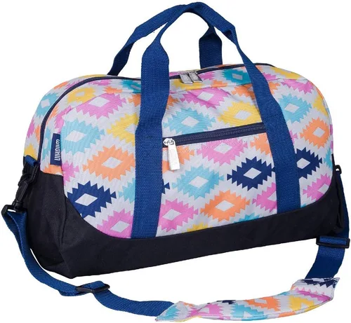 Wildkin Overnighter - Bolsos de lona para niños y niñas, perfectos para pijamadas, prácticas escolares y viajes tamaño de mano (diseño azteca)