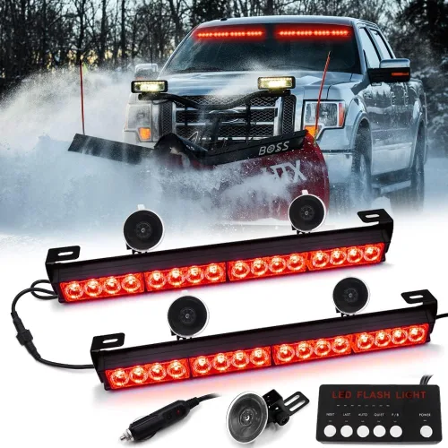 Miniatura 13 de Ediors barra de luces led de 16 pulgadas y 7 funciones, luz de emergencia, de advertencia para tráfico, luz de led estroboscópica con soportes