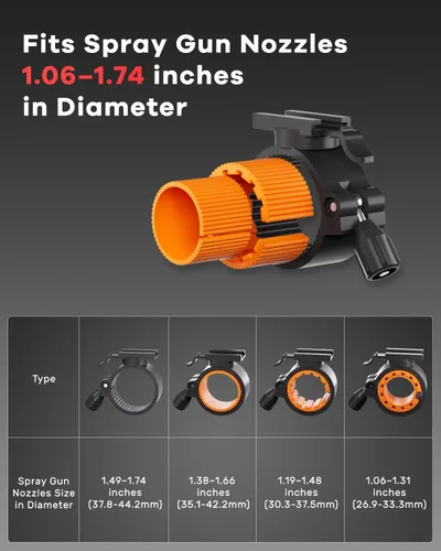 Miniatura 4 de Luz de pistola de pintura LED recargable, luz de pistola de pintura de 450LM con 3 modos de iluminación, 3500–6500K, CRI 95+, giro de 360°