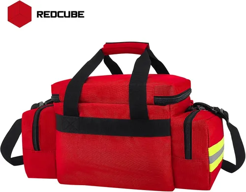 Miniatura 5 de REDCUBE Bolsa de emergencia – Bolsas de primeros auxilios vacías – Bolsa de primeros auxilios para traumas, kit profesional de múltiples Rojo