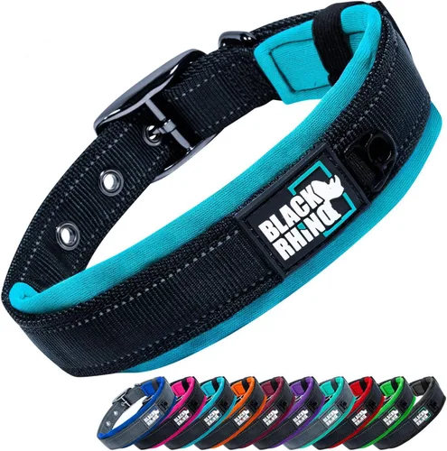 Miniatura 28 de Collares para perros Black Rhino para perros medianos - Collar de perro ajustable reflectante resistente con acolchado de neopreno ultra suave