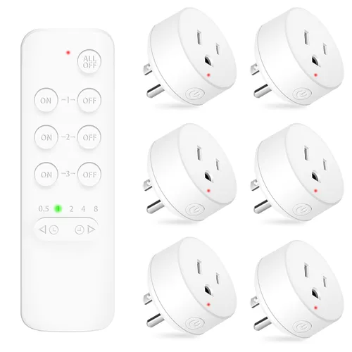 Miniatura 77 de NineLeaf Interruptor de salida remoto inalámbrico, interruptor de lámpara remoto, interruptor decorativo de enchufe de luz de encendido y apagado