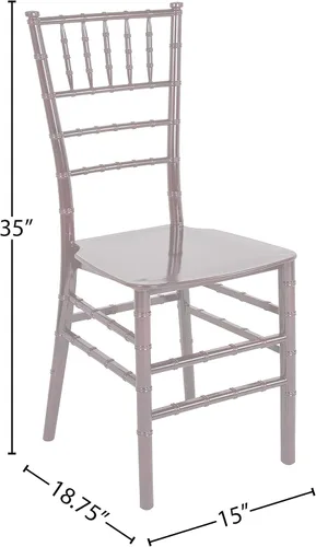 Miniatura 3 de Flash Furniture Silla Chiavari apilable de resina de caoba serie HERCULES