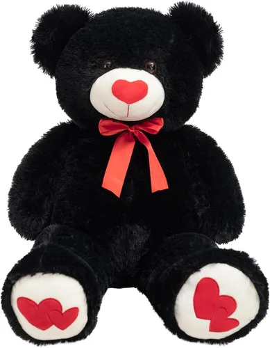 Miniatura 10 de HollyHOME Oso de Peluche Grande Animal de Peluche Oso Grande de Felpa con Corazón Rojo para Novia y Niños Juguete de Regalo de Vacaciones 36 Beige