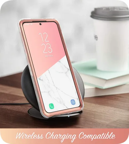 Miniatura 5 de i-Blason Cosmo Series - Funda para Samsung Galaxy S21 5G, diseño delgado y elegante, 6.2 pulgadas (mármol). Mármol rosa