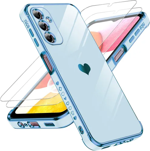 Miniatura 17 de LeYi for Moto G 5G 2025 Case: with Tempered Glass Screen Protector [2 Pcs]+ Full Camera Lens Protection,Love Heart Plating Cute Luxury Soft TPU