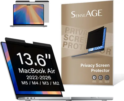 Miniatura 12 de SenseAGE Filtro magnético de pantalla de privacidad para MacBook de 12 pulgadas, protector de pantalla de privacidad antiluz azul y reflejos, filtro