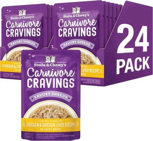 Miniatura 20 de Stella & Chewy's Carnivore Cravings - Alimento húmedo para gatos, bolsas de primera calidad, sin granos, pollo y atún con alto contenido