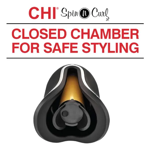 Miniatura 3 de CHI Spin N Curl, rizador para rizos y ondas saludables y brillantes sin esfuerzo, proporciona ajustes de temperatura preestablecidos para cada Negro