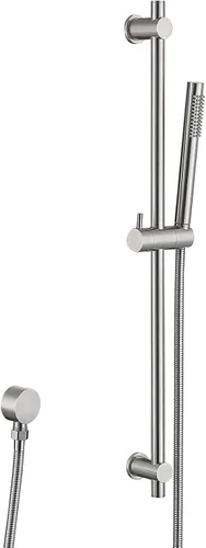 Miniatura 11 de Cabezal de ducha redondo de mano con barra deslizante de 28 pulgadas, dorado cepillado, barra deslizante de ducha, barra de acero inoxidable 304
