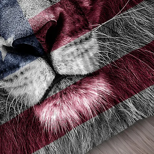 Miniatura 5 de American Flag Lion Bedding Set for Kids Twin Animals Print Comforter Set for Men Boys Bedroom Quilt Bed Set 1 Comforter 1 Pillowcase Lb01-16