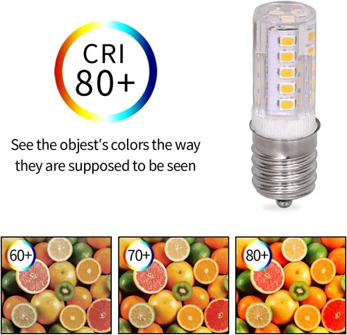 Miniatura 3 de Nobranded Bombilla LED E17, equivalente a bombilla halógena de 40 W, regulable, bombilla para microondas y máquina de fumar, AC110-130V 4W blanco