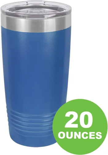 Miniatura 3 de Taza de café personalizable con texto personalizable y grabado láser de 20 onzas Azul