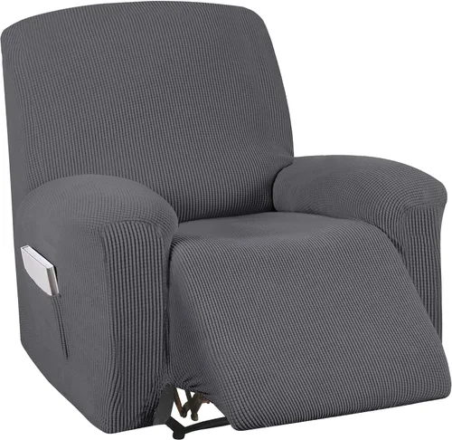 Miniatura 66 de Turquoize Funda elástica para silla reclinable, funda para sofá reclinable, funda de sofá de 1 pieza con bolsillo lateral, funda protectora