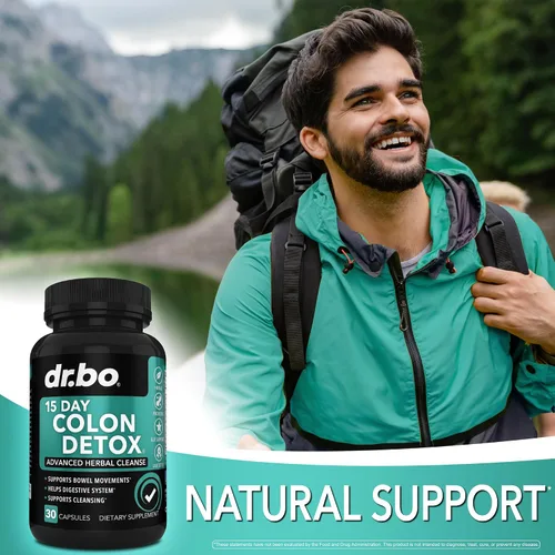 Miniatura 5 de Limpiador de colon desintoxicante para descarga de peso, pastillas de limpieza intestinal de 15 días y probióticos, laxante natural rápido