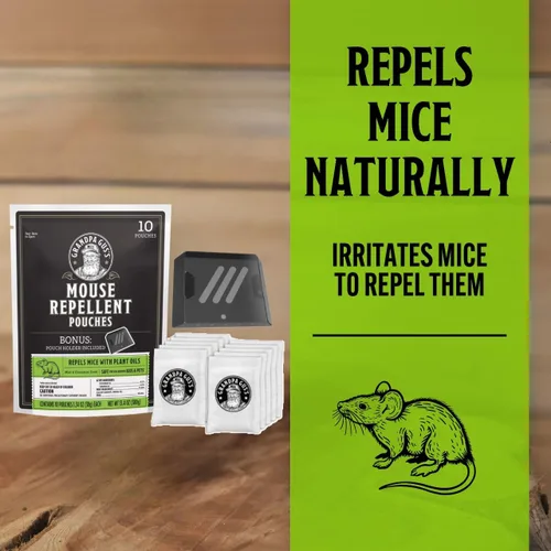 Miniatura 5 de Grandpa Gus's Bolsas repelentes naturales para ratones, aceites de canela/menta repelen a los ratones de anidar