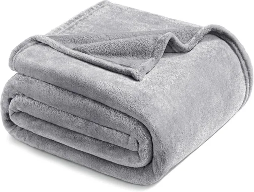 Miniatura 11 de Exclusivo Mezcla Manta de vellón para sofá, cama, súper suave y cálida, para uso en todas las estaciones, acogedora, afelpada, ligera, azul hielo
