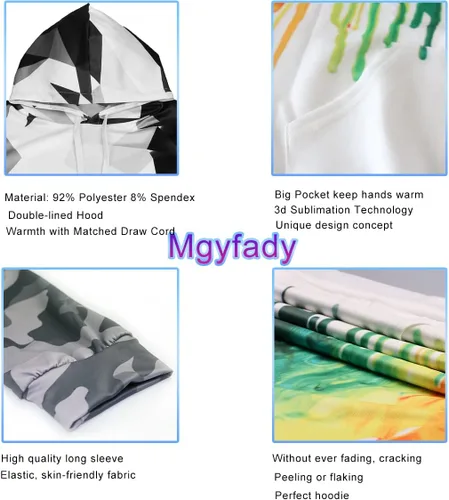 Miniatura 3 de Sudaderas con capucha unisex con estampado realista en 3D para hombres y mujeres