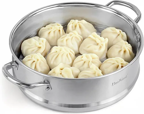 Miniatura 3 de Olla de vapor de acero inoxidable de 3 niveles con tapa, olla de vapor para cocinar (3 niveles), olla de cocina de múltiples capas, sartén de cocina