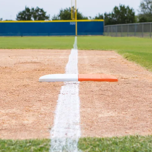 Miniatura 6 de Champion Sports Pro Double First Base – Primera base oficial de una pieza – Base fácil de instalar con anclajes de tierra, naranja