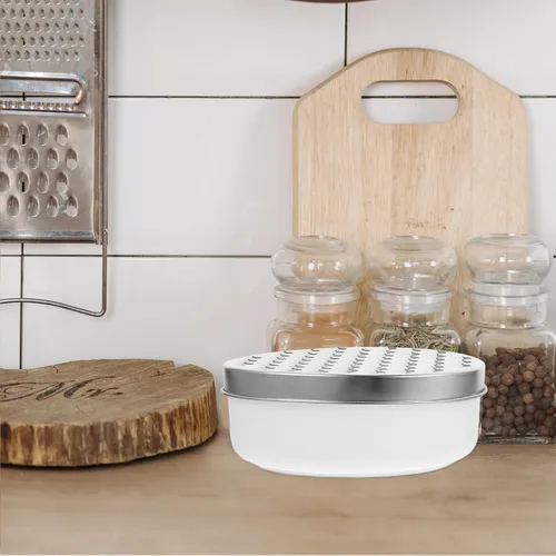Miniatura 5 de Wakauto Rallador de queso de acero inoxidable con contenedor integrado Triturador de verduras para zanahorias, pepinos, papas, triturador