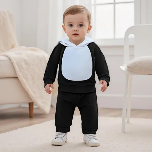 Miniatura 167 de Conjunto de ropa de otoño e invierno para bebé y niño, sudadera larga con capucha y pantalones para niños pequeños, 6, 12, 18, 24 meses, 2T
