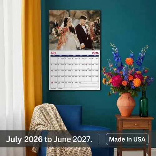Miniatura 2 de Calendario de pared con fotos personalizadas 2026 para el hogar y la oficina, imprime tus 13 recuerdos y haz tu propio calendario personalizado