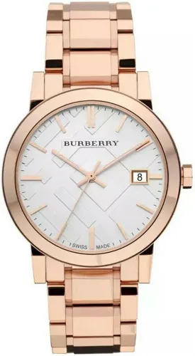 Miniatura 3 de Reloj pulsera unisex de 38 mm con movimiento suizo, The City, Correa de oro rosa+esfera plateada, Prorsum London Brit Trench The City Endurance