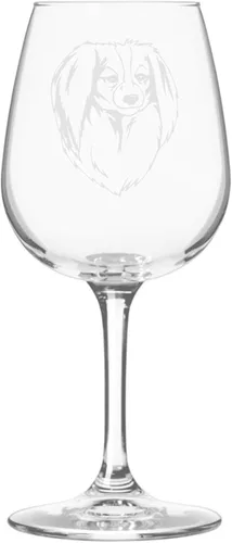 Miniatura 301 de Copa de vino de 12.75 onzas con diseño de perro grabado