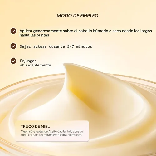 Miniatura 8 de Gisou Honey Gloss Ceramide Therapy Mascarilla para el cabello – Reparación profunda e hidratación con miel Mirsalehi, ceramidas y ácido hialurónico