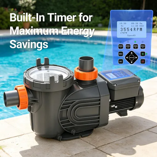 Miniatura 3 de Bomba para piscina de velocidad variable, bomba de piscina de 3 HP para uso en/sobre el suelo, 220V-240V, bomba de piscina de alto flujo 11359GPH