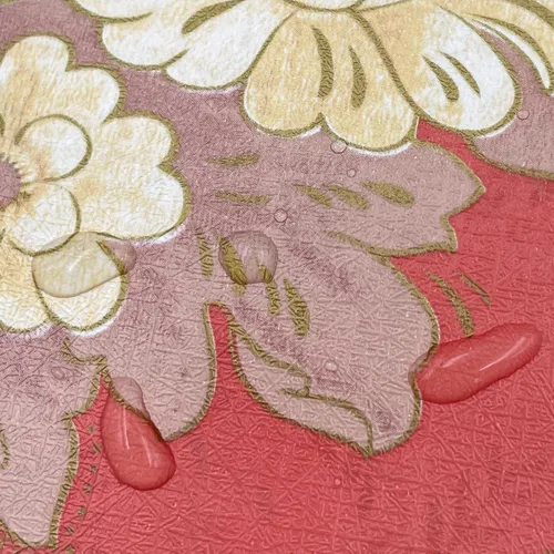 Miniatura 7 de Yifely Papel autoadhesivo para decoración de superficies de muebles florales amarillos, revestimiento de cajón, adhesivo rojo para encimera, 17.7