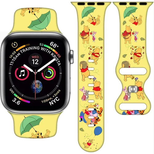Miniatura 10 de Correa de silicona de dibujos animados compatible con Apple Watch de 1.496/1.575/1.614/1.654/1.732 pulgadas, bonitas correas de repuesto para Apple