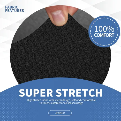 Miniatura 5 de JIVINER Fundas de sofá de 3 piezas para sofá de 2 cojines, funda elástica para sofá con 2 fundas de cojín de asiento extra grandes, fundas gruesas