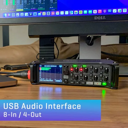 Miniatura 4 de Zoom F8n Pro Field Recorder/Mixer para cineastas y músicos con 8 entradas XLR/TRS, preamplificadores de calidad profesional, 10 canales de grabación