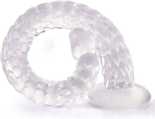 Miniatura 3 de Consoladores anales de dragón flexible de 19.3 pulgadas, juguetes sexuales para mujeres, transparente