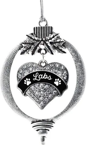 Miniatura 126 de Inspired Silver Adornos festivos de dije de corazón pave de plata con circonitas cúbicas